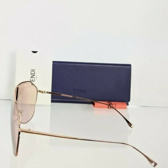 Fendi Rose Gold New Metal Sunglasses Italy Unisex - Picture 4 of 5